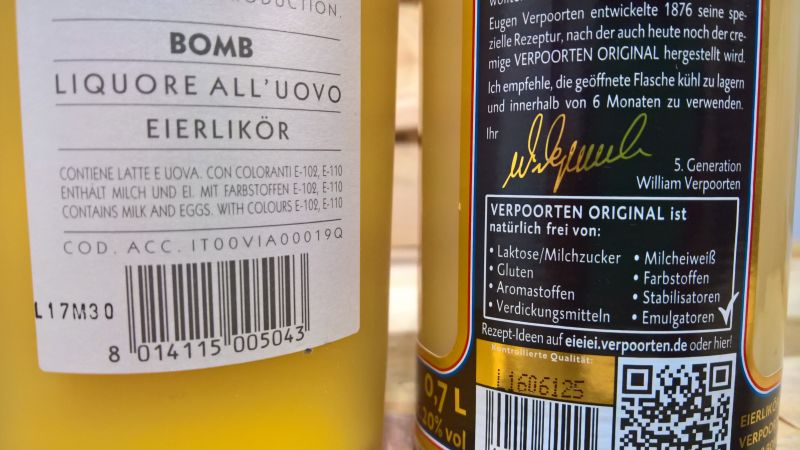 Zusatzstoffe im Eierlikör